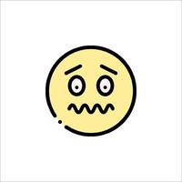 A sad emoticor with a sad face vector