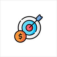 A target with an arrow and dollar sign vector