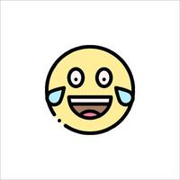 A cartoon emoticion with a smile on its face vector