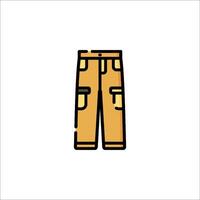 A pair of pants icon in a flat style vector