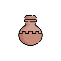 A bottle with a brown lid on a white background vector