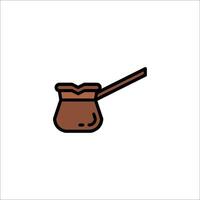 Coffee cup icon in line style vector