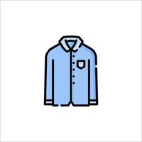 A blue shirt with a pocket on the front vector