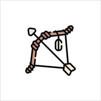 A bow and arrow icon on a white background vector