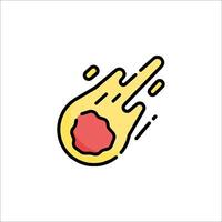 A red and yellow pizza icon on a white background vector