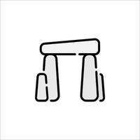 A line drawing of a stone arch vector