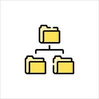 File folder icon vector