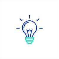 A light bulb icon on a white background vector
