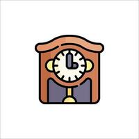 A clock icon on a white background vector