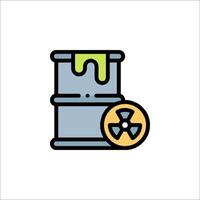 Barrel of radioactive waste icon illustration vector