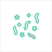 A colorful confetti icon on a white background vector