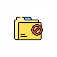 A folder with a no file icon vector