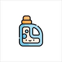 A bottle of detergent with a face on it vector