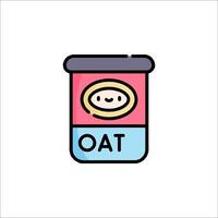 A jar of oatmeal with a cartoon face on it vector