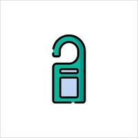 A green lock icon on a white background vector
