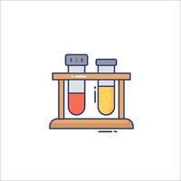 A test tube with two different liquids in it vector