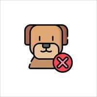 A dog with a red cross on it's face vector