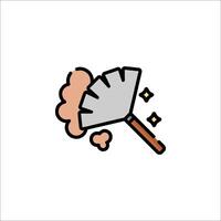 A fan with a cloud of dust and a cloud of smoke vector