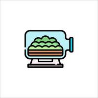 A food processor icon on a white background vector