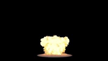 simulação do uma nuclear explosão em uma Sombrio fundo video