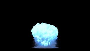 simulação do uma nuclear explosão em uma Sombrio fundo video