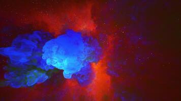 simulation of an explosion in space and the birth of a galactic nebula video