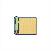A rolled up towel icon on a white background vector