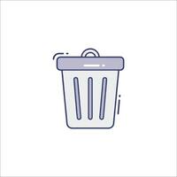 A trash can icon on a white background vector
