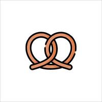 A pretzel icon on a white background vector