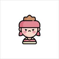 A cartoon character with a hat on vector
