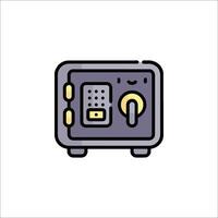 A safe box icon on a white background vector