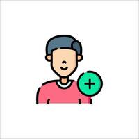 A man with a plus sign on his face vector