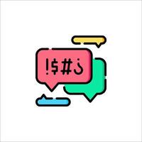 A speech bubble with the word 2 and a speech bubble with the word vector