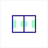 A blue and green square with a green circle in the middle vector