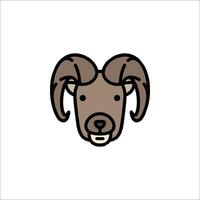 A ram head icon on a white background vector