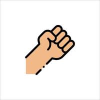 A fist icon on a white background vector