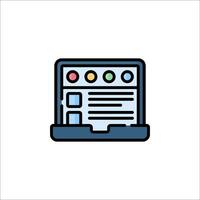A computer screen with a check box icon vector