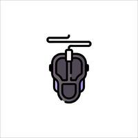 A black and purple mouse icon on a white background vector