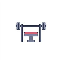 A barbell icon on a white background vector