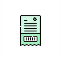 A line drawing of a paper document vector