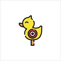 A duck with a target on it vector