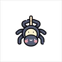 A cute spider with a smile on its face vector