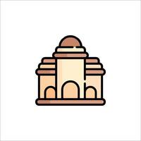 A building icon in a flat style vector