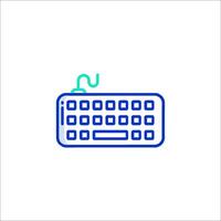 A computer keyboard icon on a white background vector