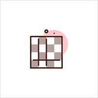 A square and a square with a checkerboard pattern vector