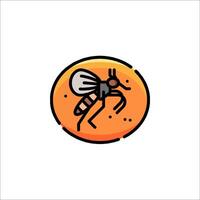 A cartoon insect on a white background vector