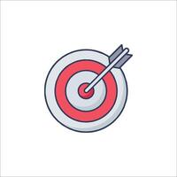 Target icon with arrow in the center vector