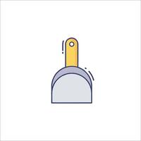 A flat icon of a spatula on a white background vector
