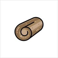 A rolled up log icon on a white background vector