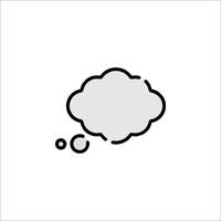 A black and white cloud icon on a white background vector